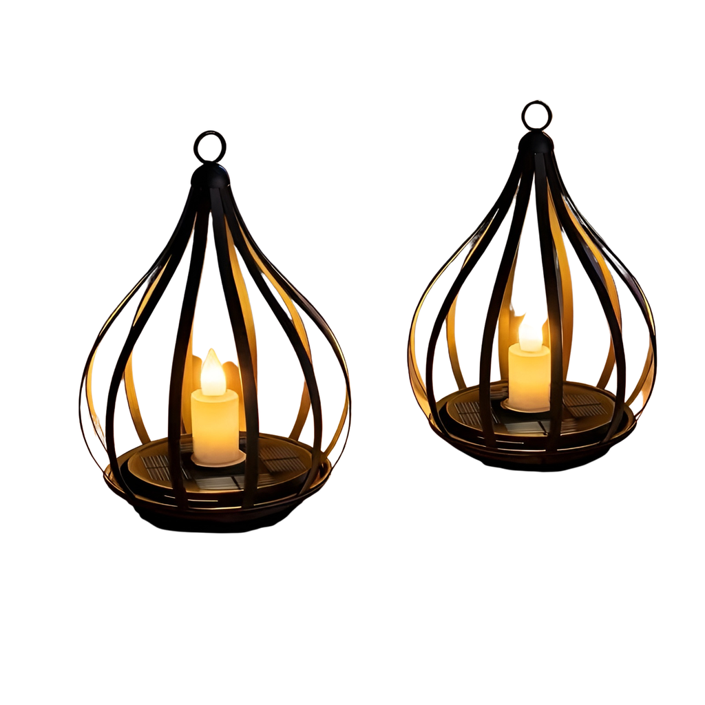 Lampada solare a forma di goccia – Illuminazione decorativa per il giardino | Resistente alle intemperie per esterni