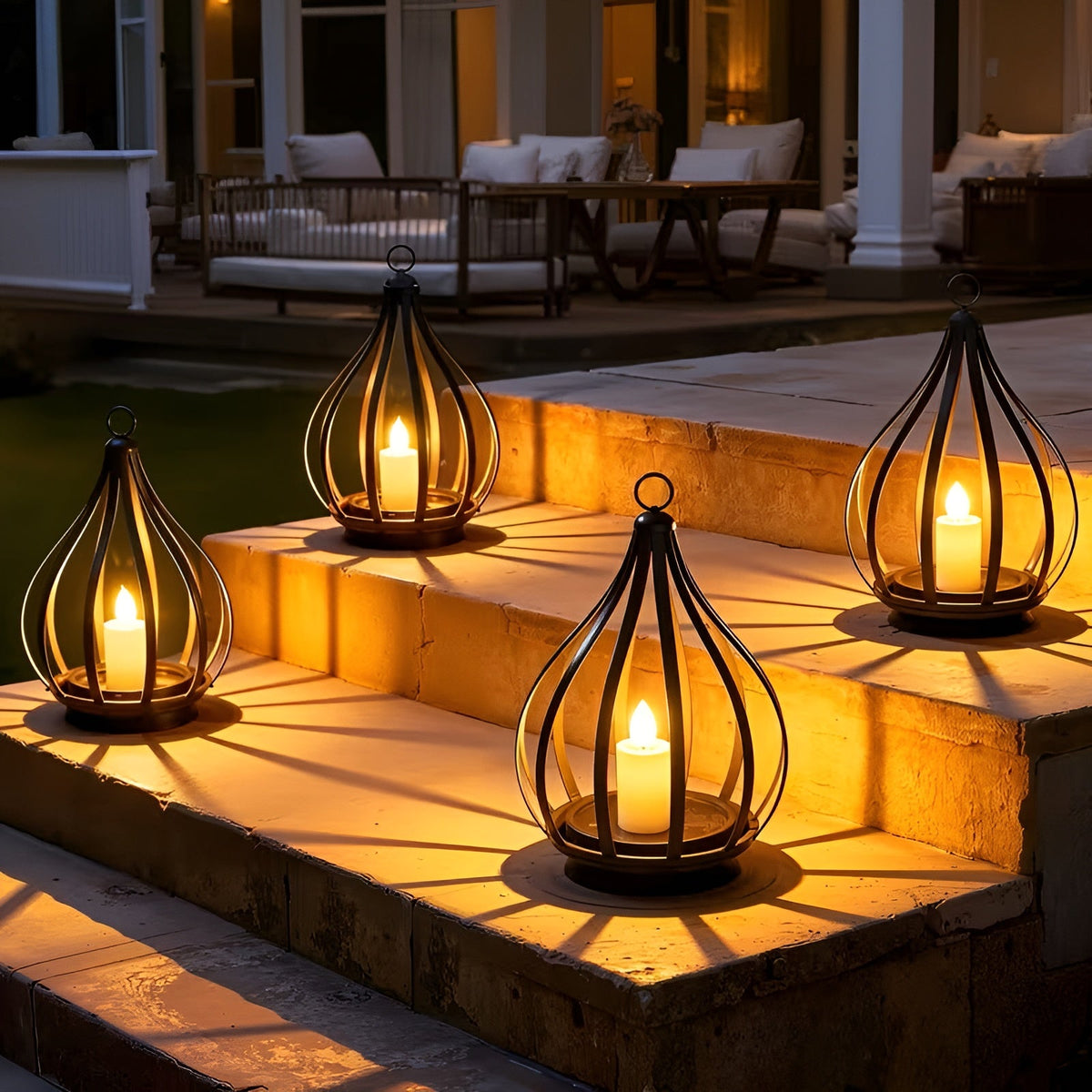 Lampada solare a forma di goccia – Illuminazione decorativa per il giardino | Resistente alle intemperie per esterni