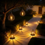 Lampada solare a forma di goccia – Illuminazione decorativa per il giardino | Resistente alle intemperie per esterni
