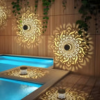 Lampada solare per muro e recinto – Automatica e resistente alle intemperie | Illuminazione esterna IP65 per giardino e terrazza