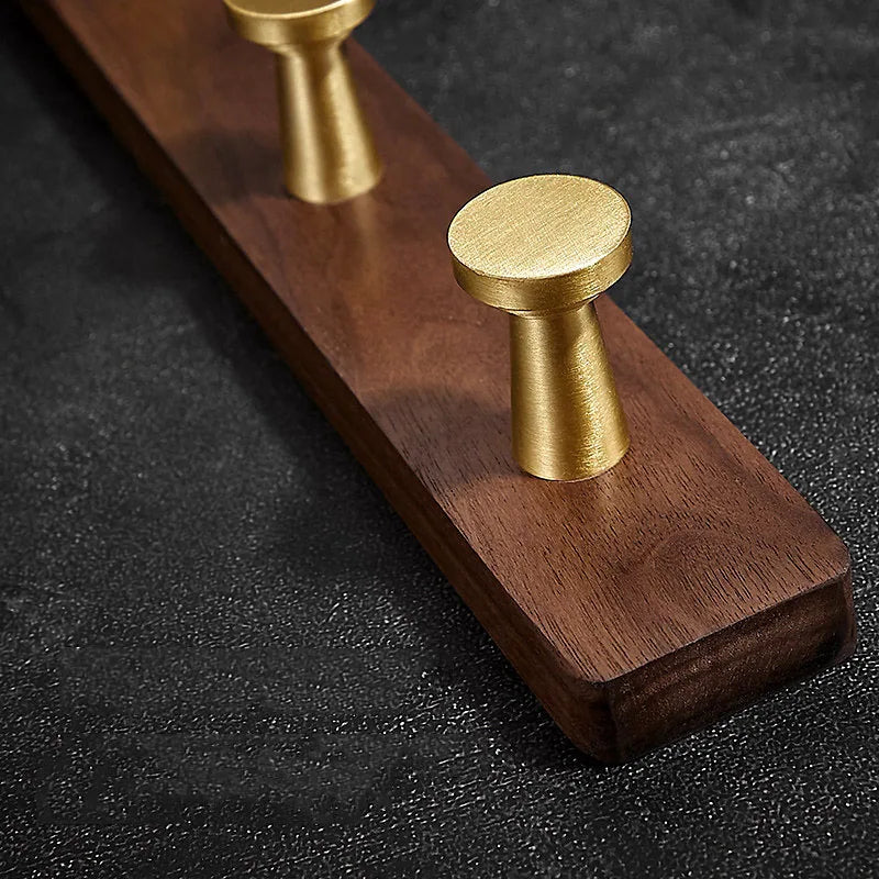 Barra Porta Asciugamani in Legno Massello Stile Nordico con Ganci