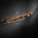 Barra Porta Asciugamani in Legno Massello Stile Nordico con Ganci