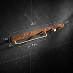 Barra Porta Asciugamani in Legno Massello Stile Nordico con Ganci