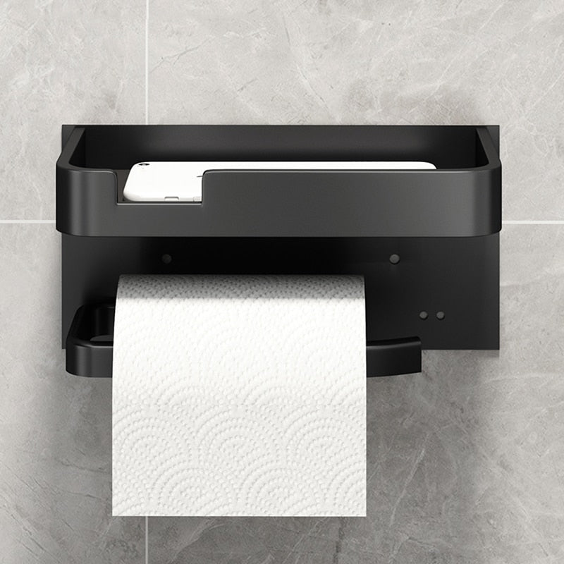 Supporto per Carta in Alluminio Spaziale Accessorio da Bagno Porta Telefono Mensola per WC