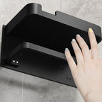 Supporto per Carta in Alluminio Spaziale Accessorio da Bagno Porta Telefono Mensola per WC