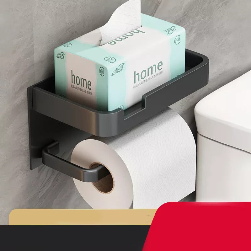 Supporto per Carta in Alluminio Spaziale Accessorio da Bagno Porta Telefono Mensola per WC