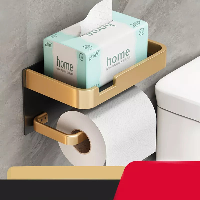 Supporto per Carta in Alluminio Spaziale Accessorio da Bagno Porta Telefono Mensola per WC