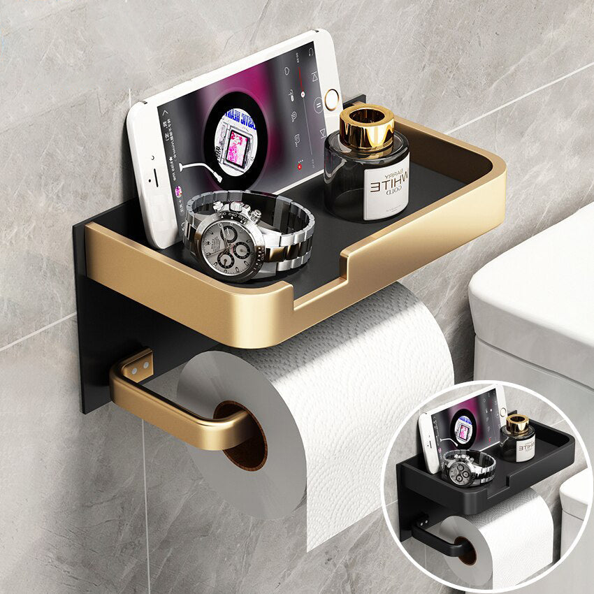 Supporto per Carta in Alluminio Spaziale Accessorio da Bagno Porta Telefono Mensola per WC