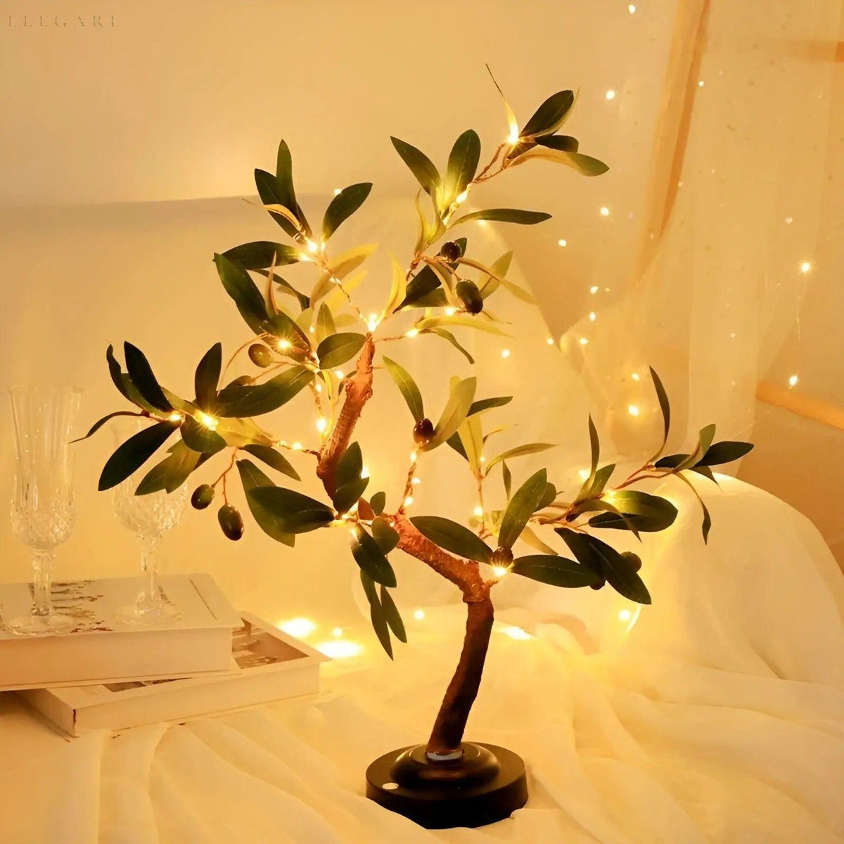Lampada SparkleTree - Lampada da tavolo a LED per decorazione domestica a forma di albero