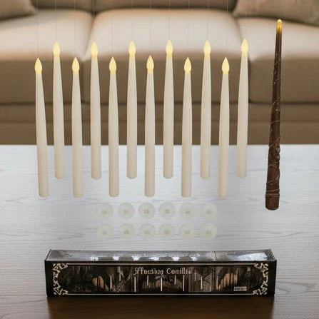 SPELLFLAME – Candele Galleggianti Senza Fiamma a Batteria con Telecomando a Bacchetta Magica