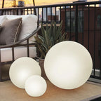 Luce da Giardino Esterna Moderna a Globo in PE LED Ricaricabile