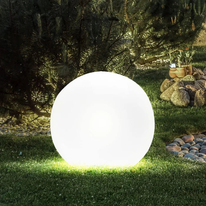 Luce da Giardino Esterna Moderna a Globo in PE LED Ricaricabile