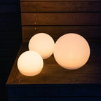 Luce da Giardino Esterna Moderna a Globo in PE LED Ricaricabile
