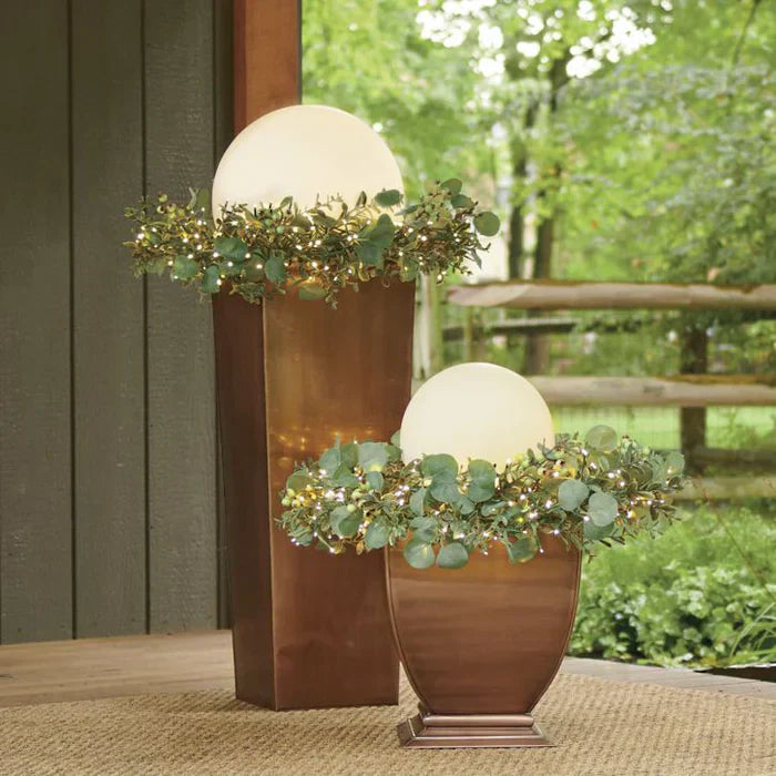 Luce da Giardino Esterna Moderna a Globo in PE LED Ricaricabile