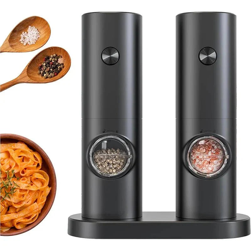 SPICEDUO – Set di Macinini Elettrici per Sale e Pepe con Grossore Regolabile
