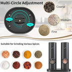 SPICEDUO – Set di Macinini Elettrici per Sale e Pepe con Grossore Regolabile