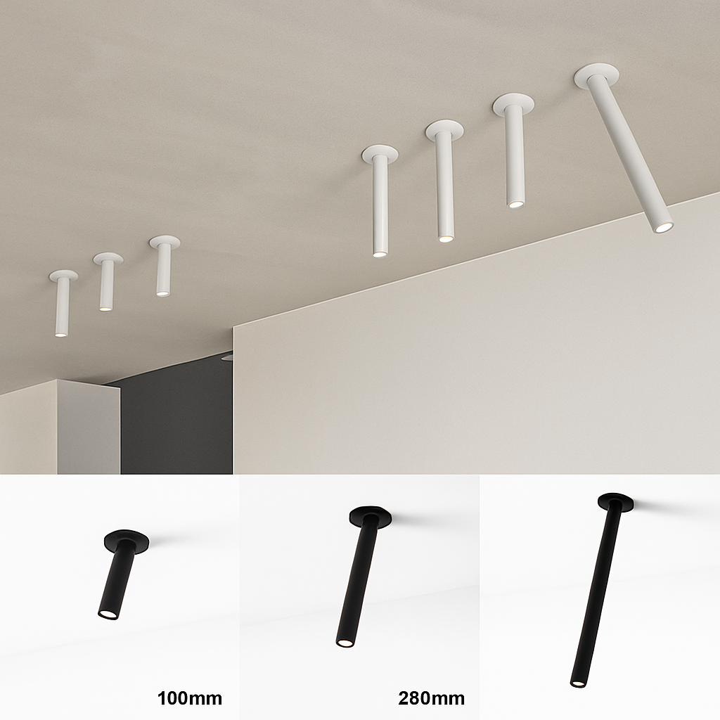 Spot LED in tubo orientabile Moderno