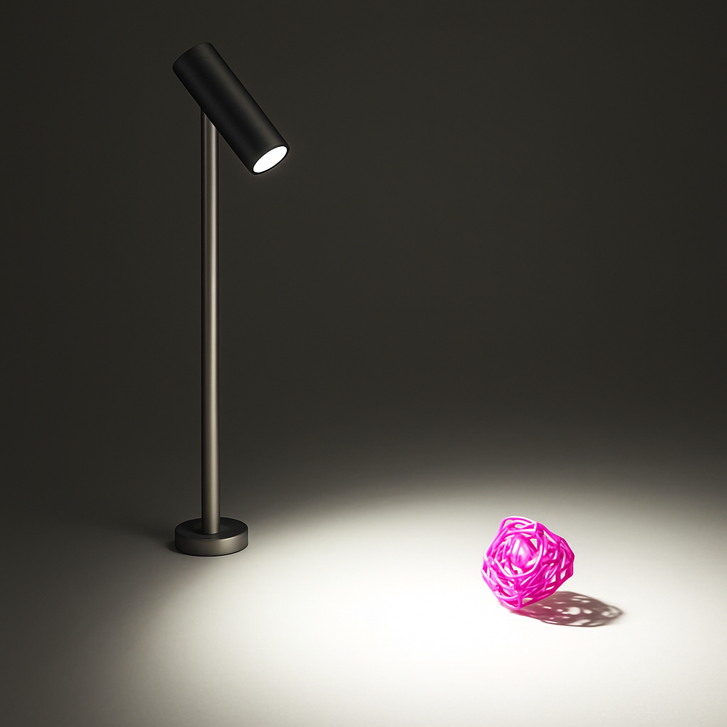 spot luminoso led per vetrina gioielli regolabile