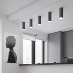Spot LED moderno a forma di tubo dorato Grover