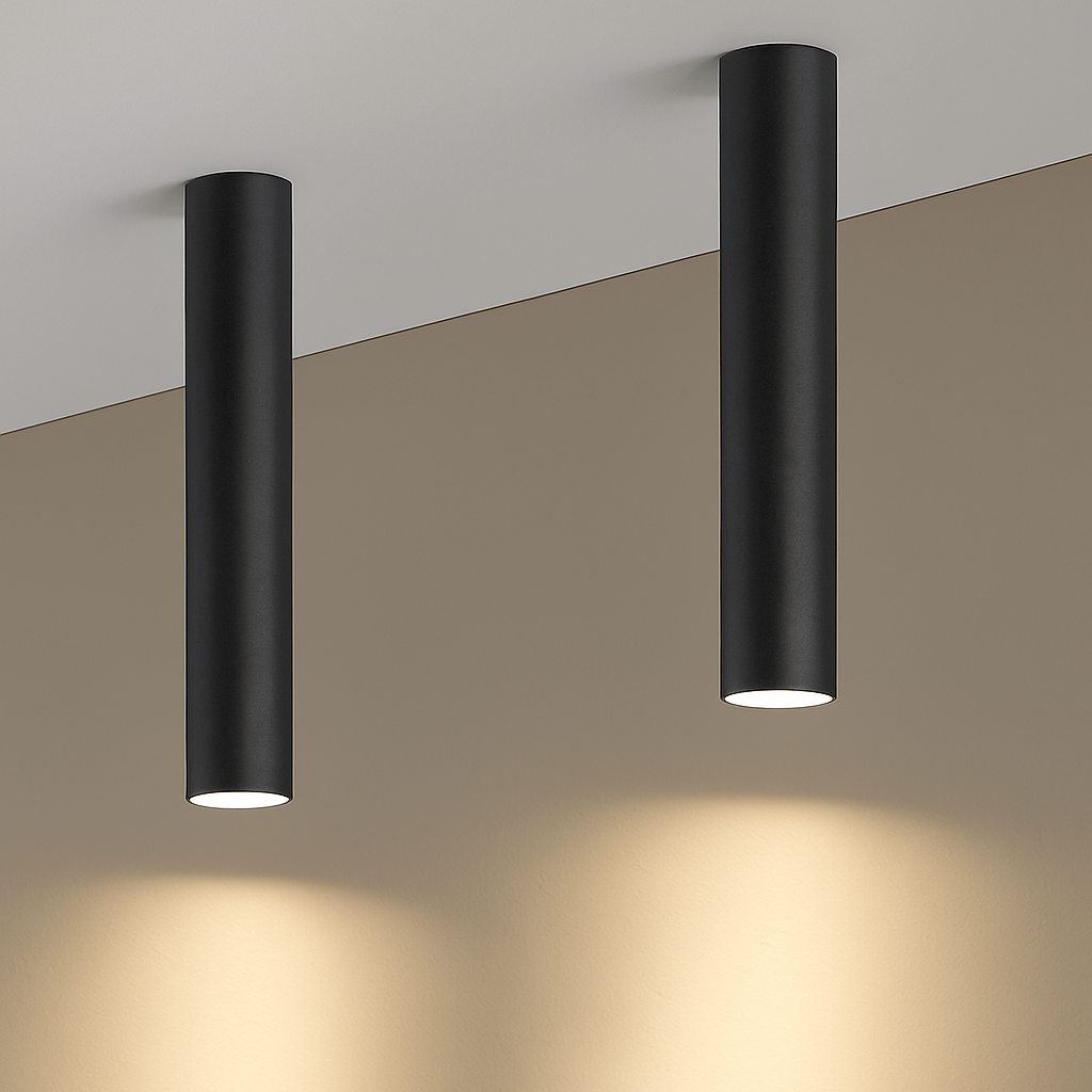Spot LED moderno a forma di tubo dorato Grover