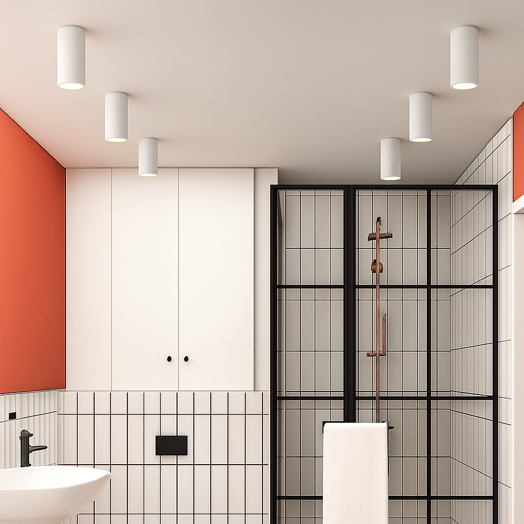 Spot LED moderno a forma di tubo dorato Grover