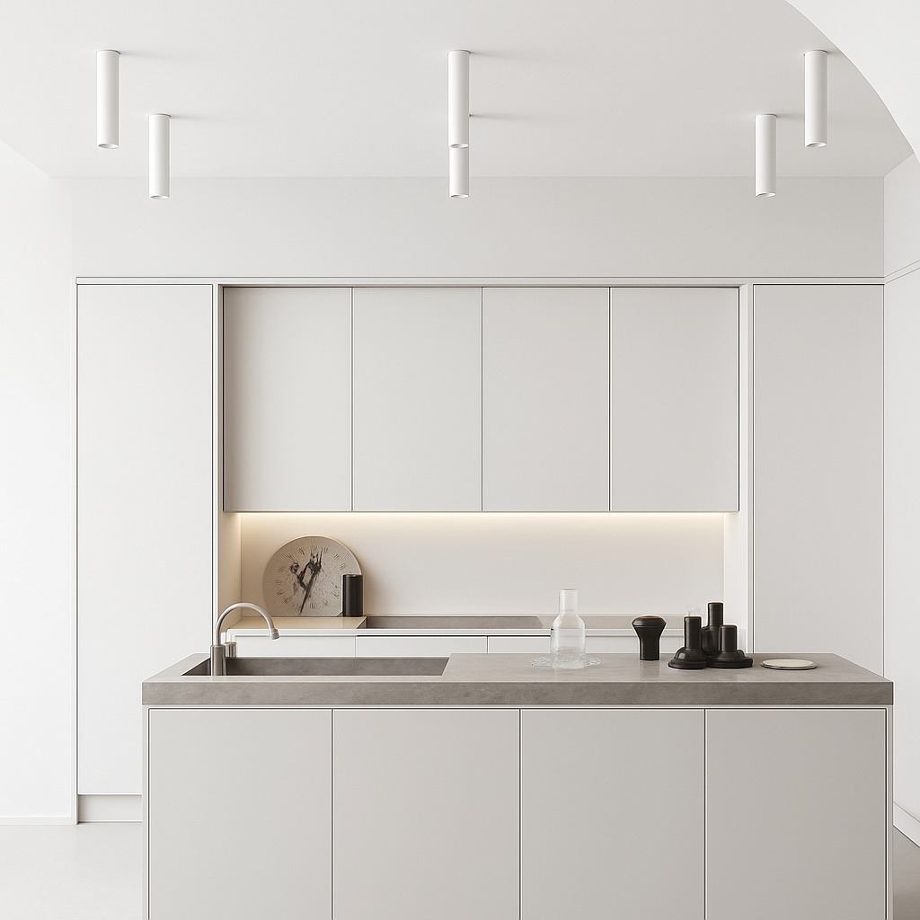 Spot LED moderno a forma di tubo dorato Grover