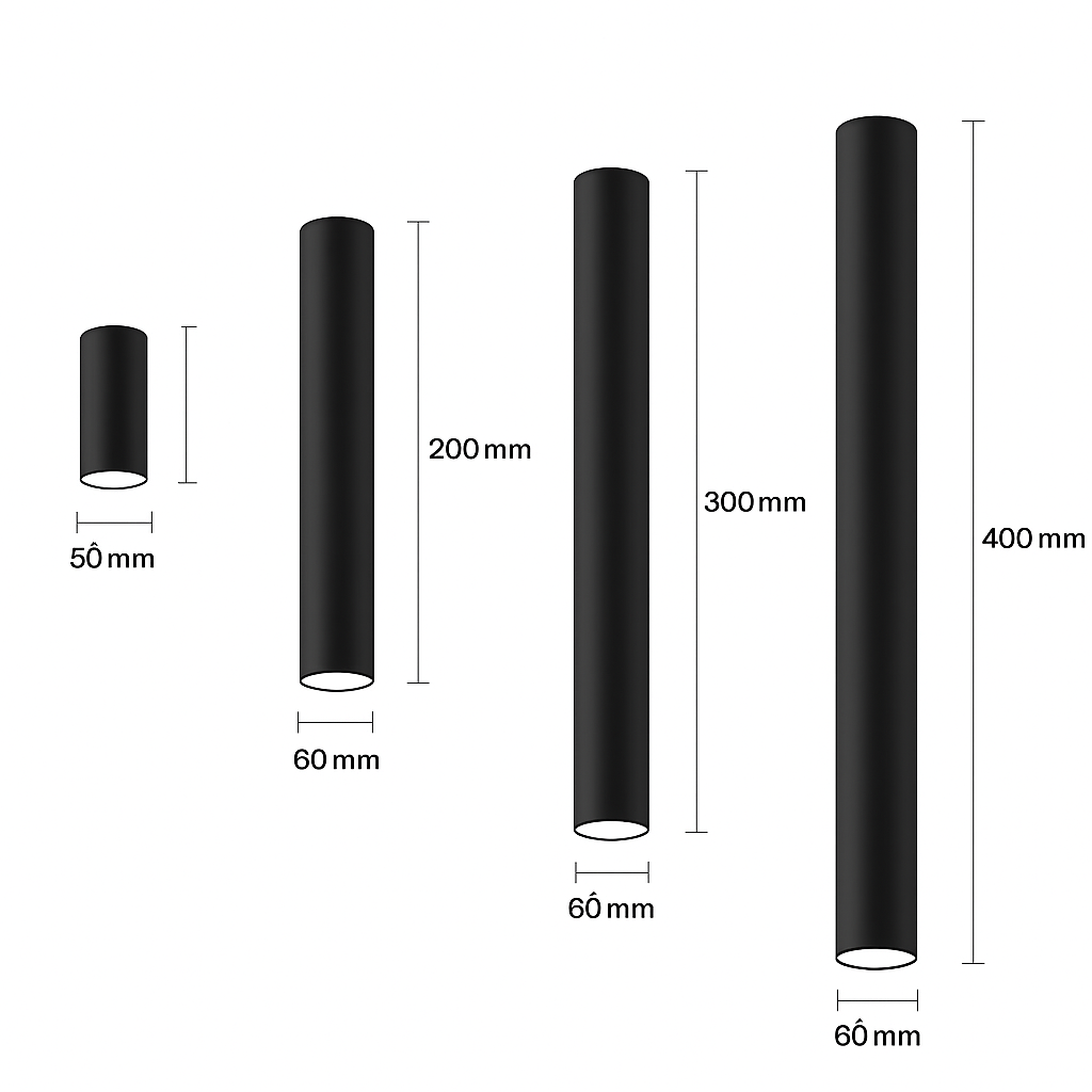Spot LED moderno a forma di tubo dorato Grover