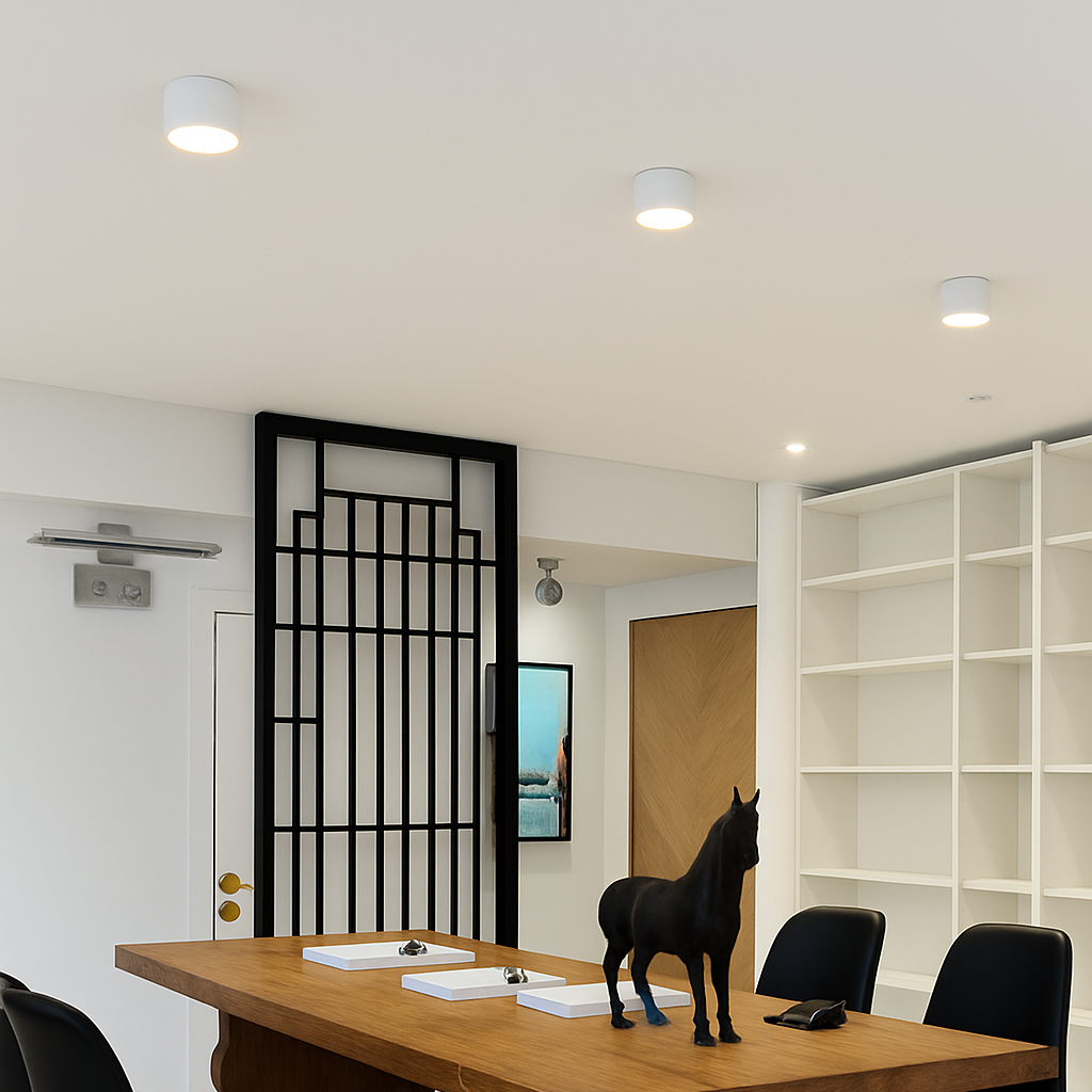 Faretto moderno LED rotondo e incassato in metallo Lory