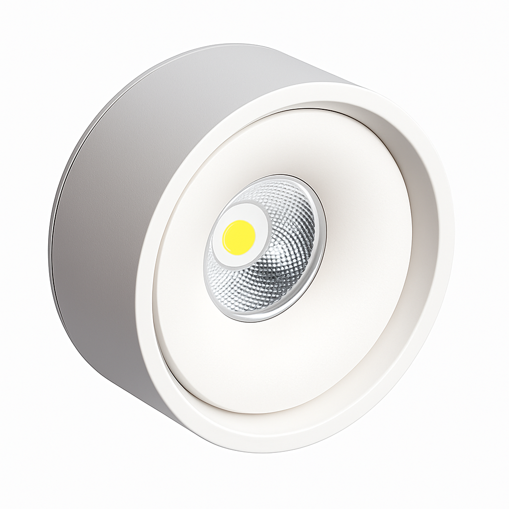 Faretto moderno LED rotondo e incassato in metallo Lory