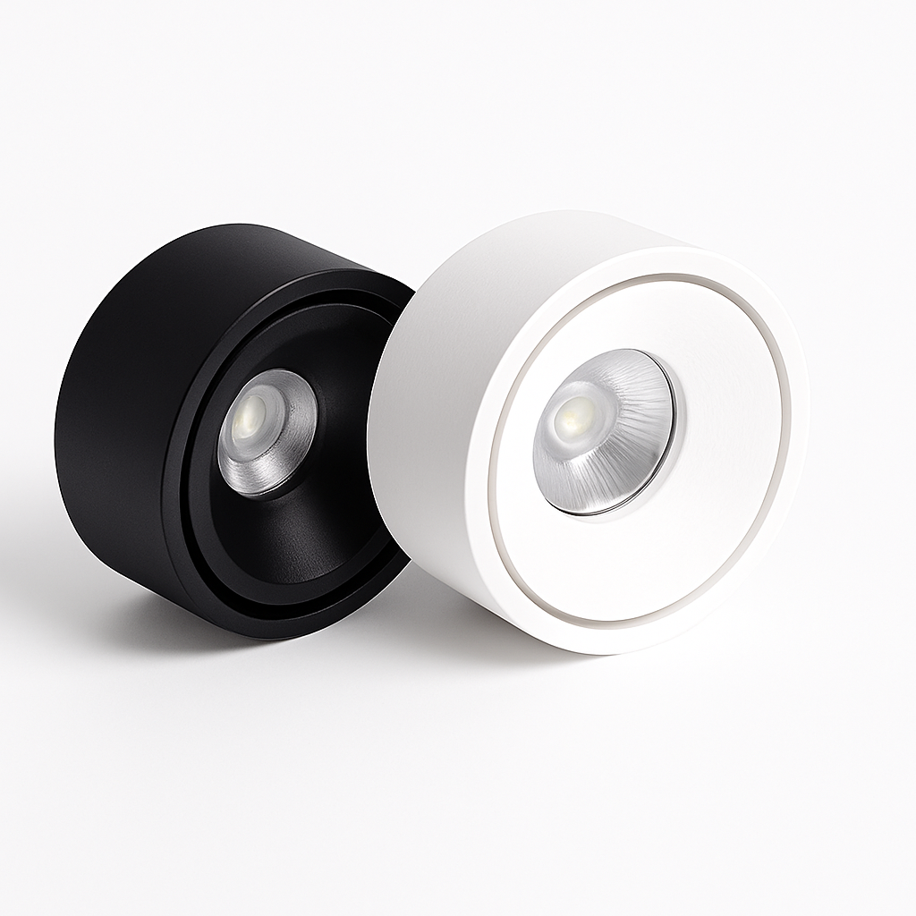 Faretto moderno LED rotondo e incassato in metallo Lory