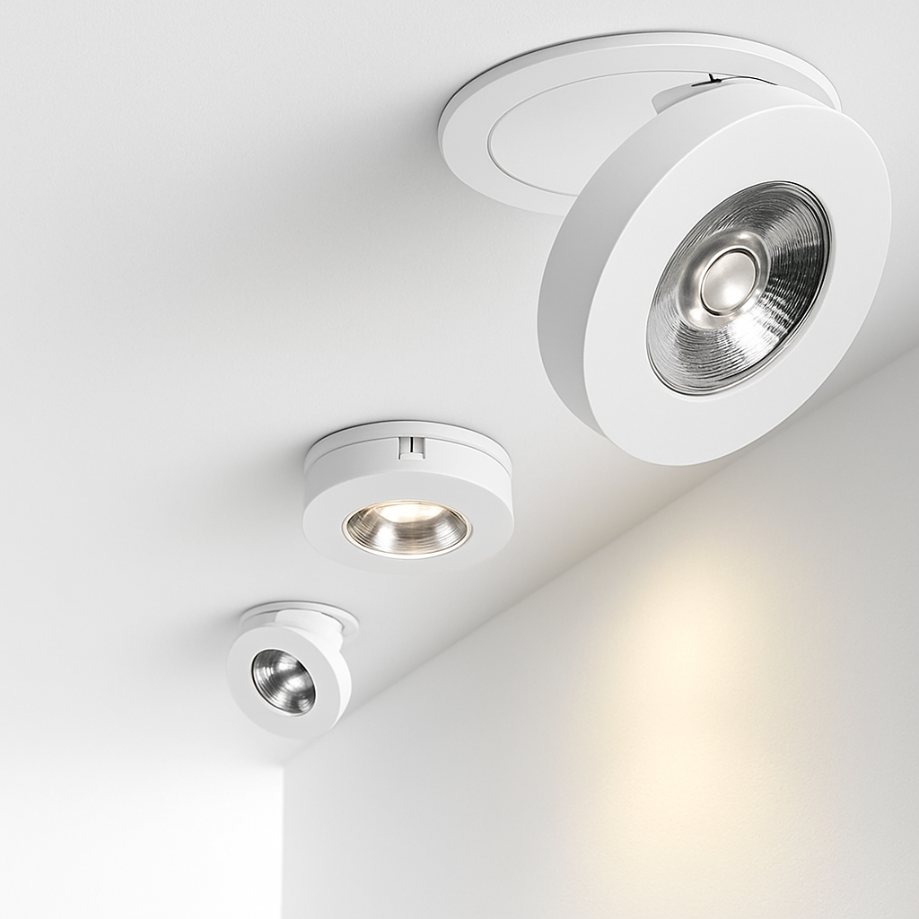 Spot moderno LED rotondo e orientabile Slim