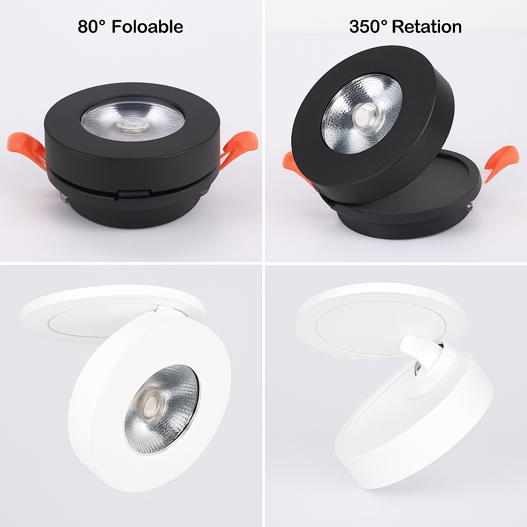 Spot moderno LED rotondo e orientabile Slim