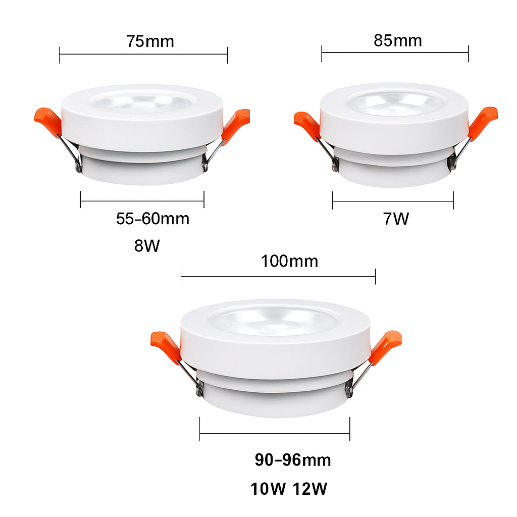 Spot moderno LED rotondo e orientabile Slim