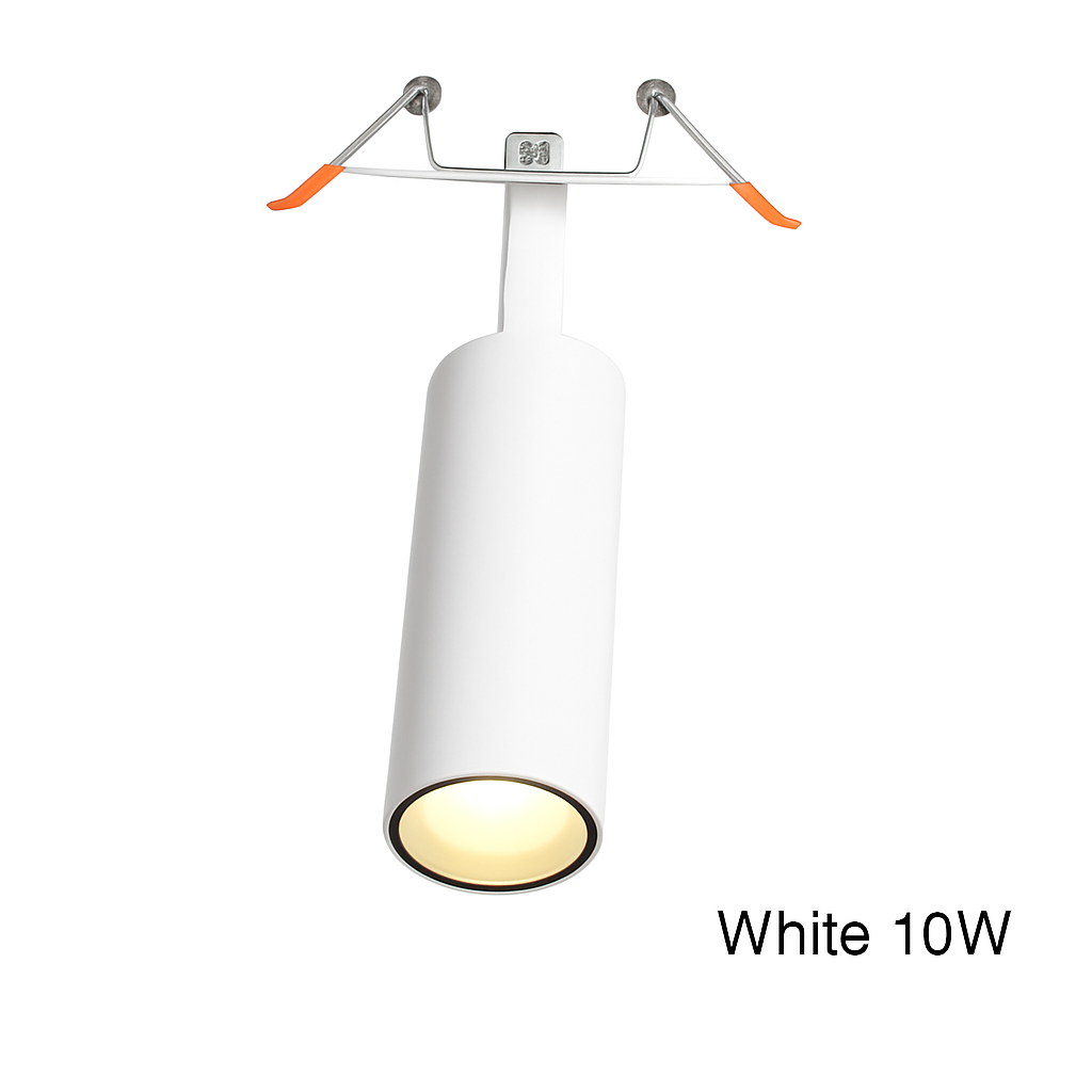 Spot plafoniera a LED tubo direzionale bianco o nero