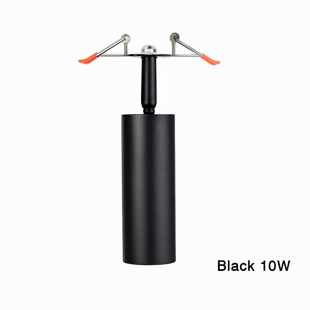 Spot plafoniera a LED tubo direzionale bianco o nero