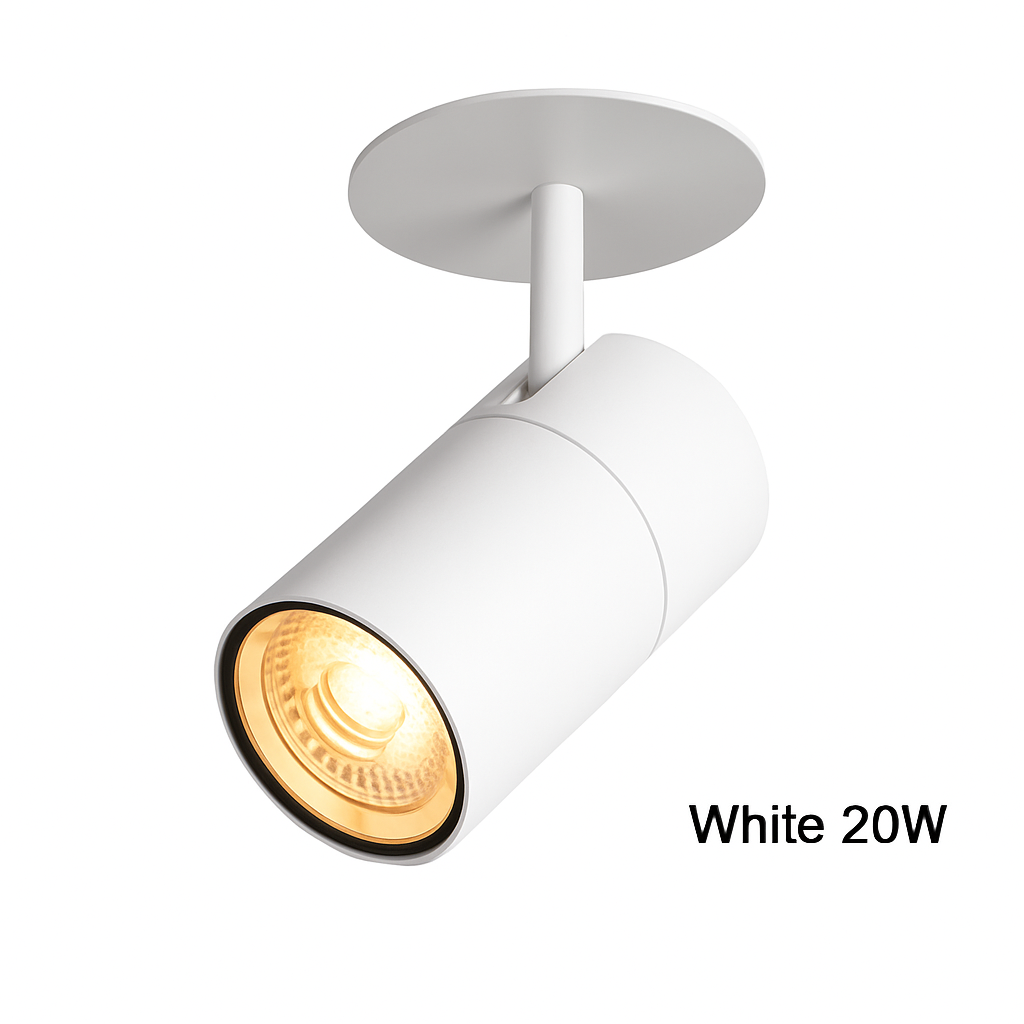 Spot plafoniera a LED tubo direzionale bianco o nero
