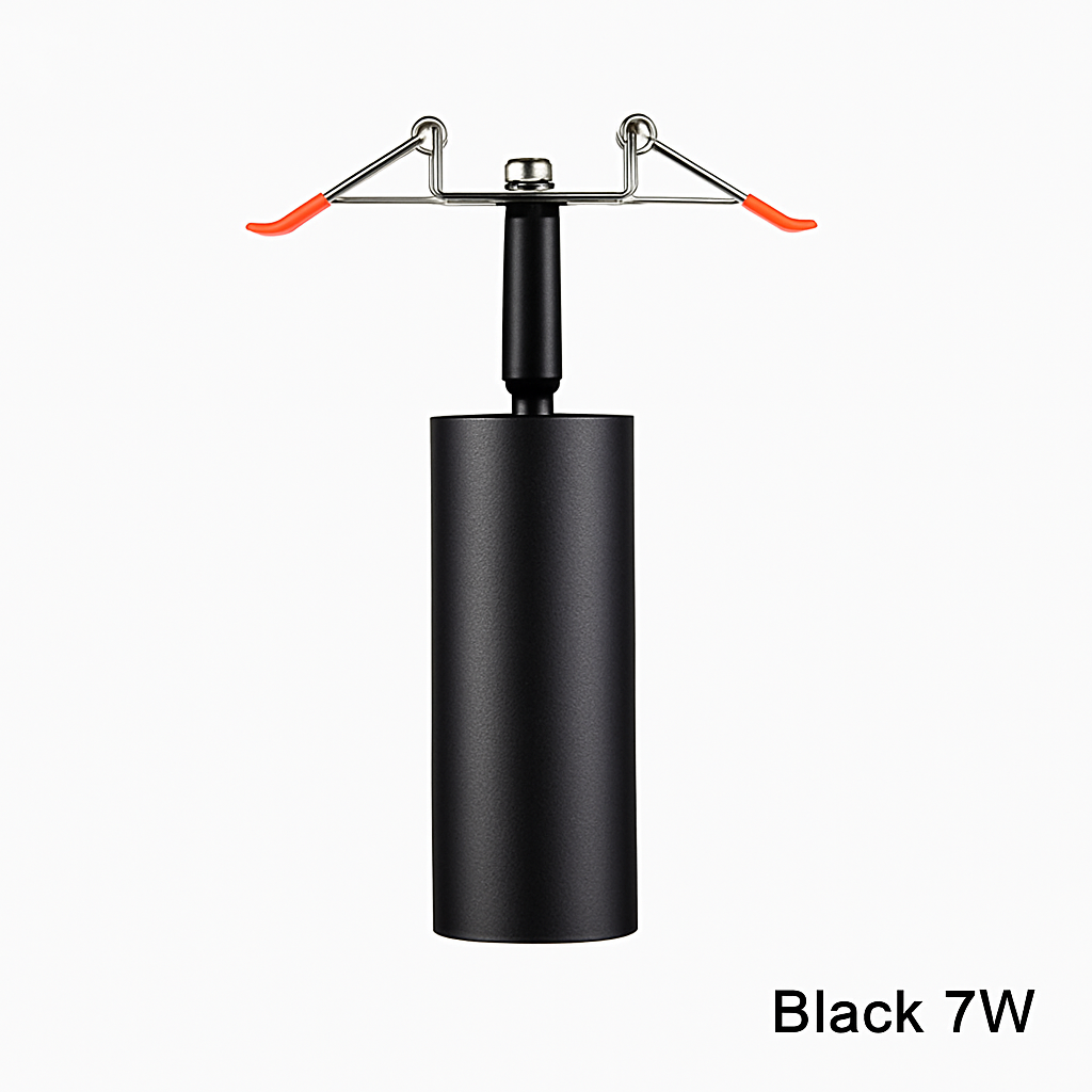 Spot plafoniera a LED tubo direzionale bianco o nero