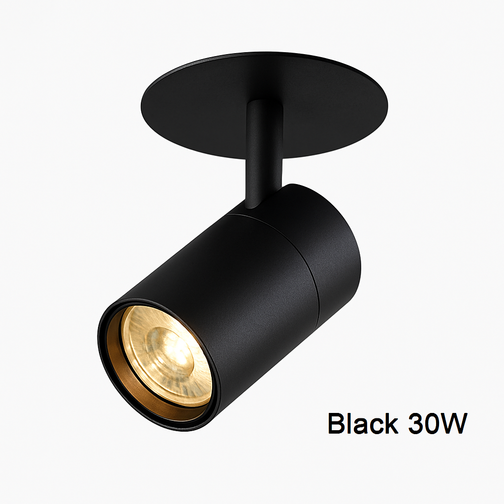 Spot plafoniera a LED tubo direzionale bianco o nero