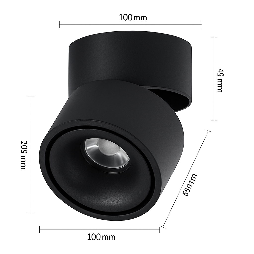 Spot LED design rotondo orientabile