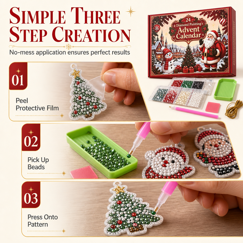 DIY Ornamenti di Natale Calendario dell'Avvento 2026 – 24 Giorni