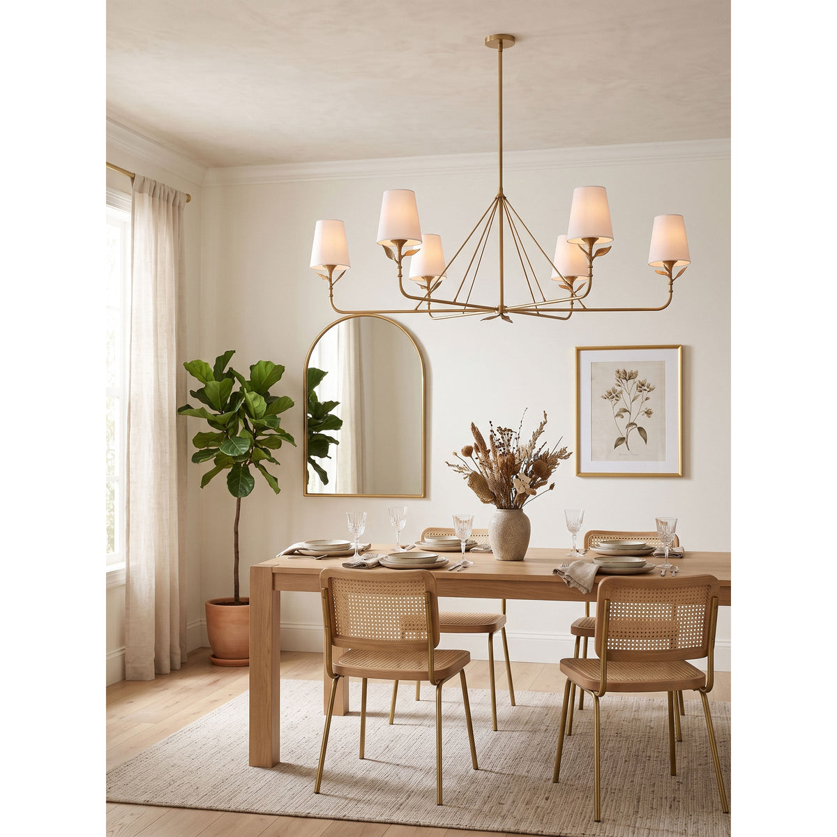 Lampadario a Foglie Ramificate