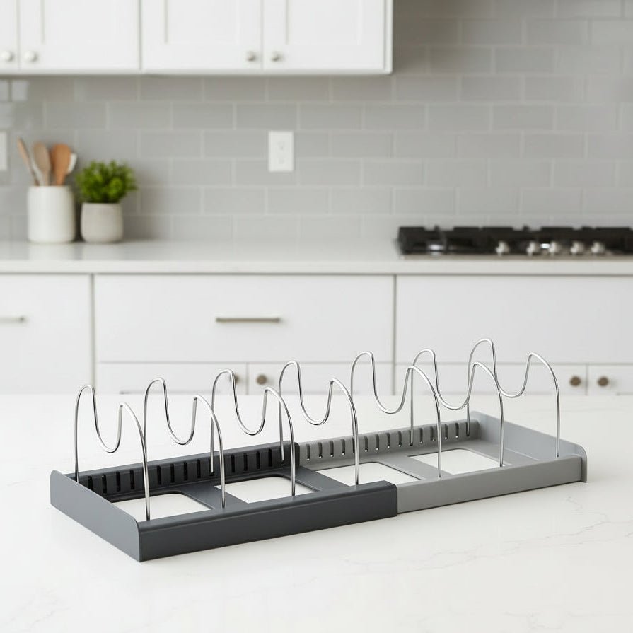 STABLECHEF – Organizzatore da Cucina in Metallo Regolabile con Grip Sicuro