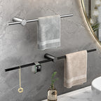 Barra Porta Asciugamani da Bagno Regolabile in Acciaio Inossidabile Porta Asciugamano Singolo