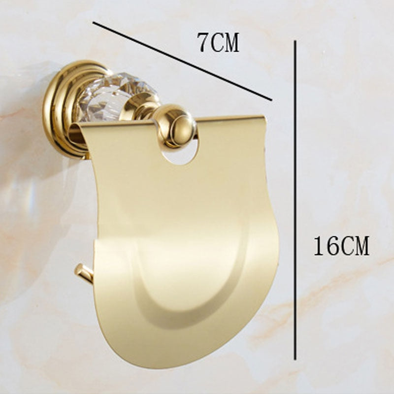 Accessori per bagno in acciaio inox e cristallo, porta carta