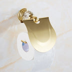 Accessori per bagno in acciaio inox e cristallo, porta carta