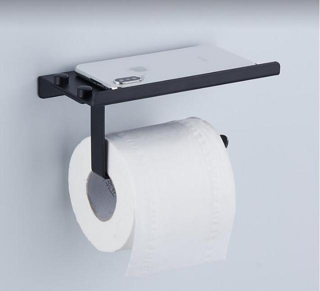 Supporto per telefono da bagno in acciaio inossidabile con ripiano