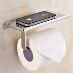 Supporto per telefono da bagno in acciaio inossidabile con ripiano