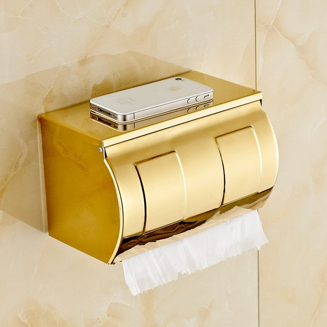 Supporto per telefono da bagno in acciaio inossidabile con ripiano