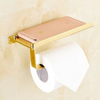 Supporto per telefono da bagno in acciaio inossidabile con ripiano
