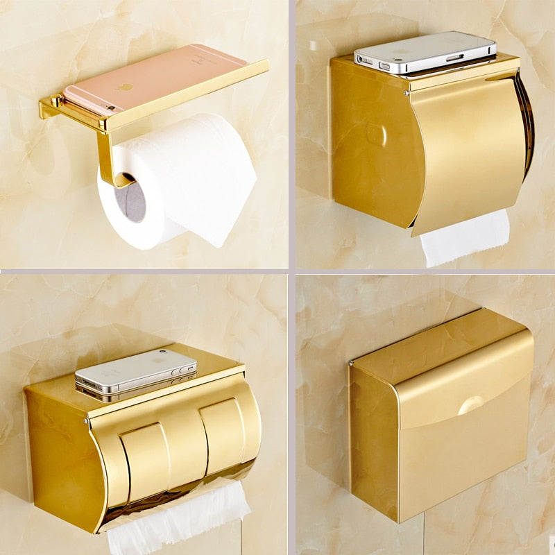 Supporto per telefono da bagno in acciaio inossidabile con ripiano